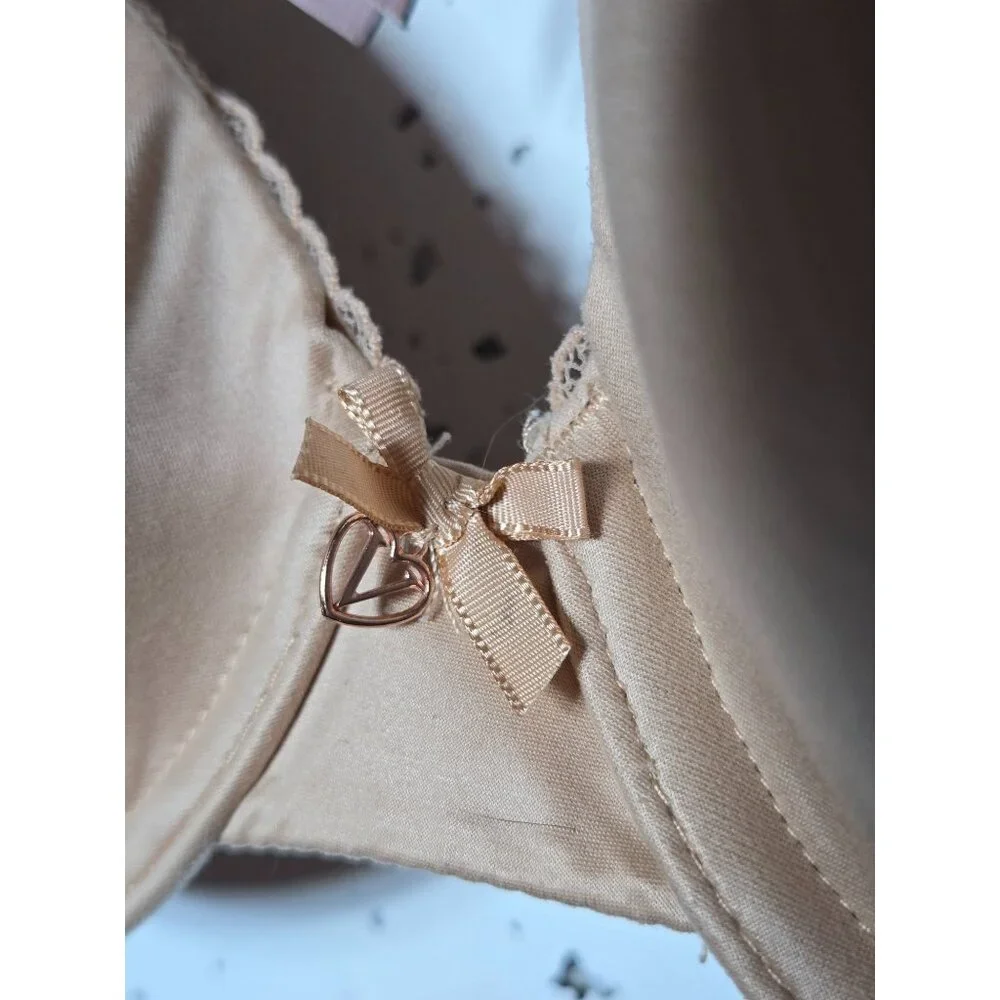 Victorias Secret Body Lined Perfect Coverage Bra‎ Size 36B Nude Tan #2